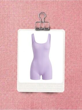 Sleeveless Ribbed Lilac Tank Romper